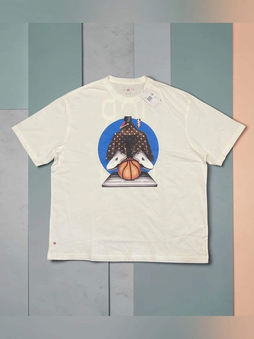 Jordan Men's White Graphic Print T-Shirt Sz 2XL